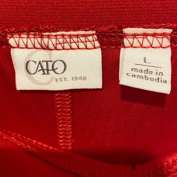 ❤️Cato Elegant Red Layered Skirt - Picture 4 of 6